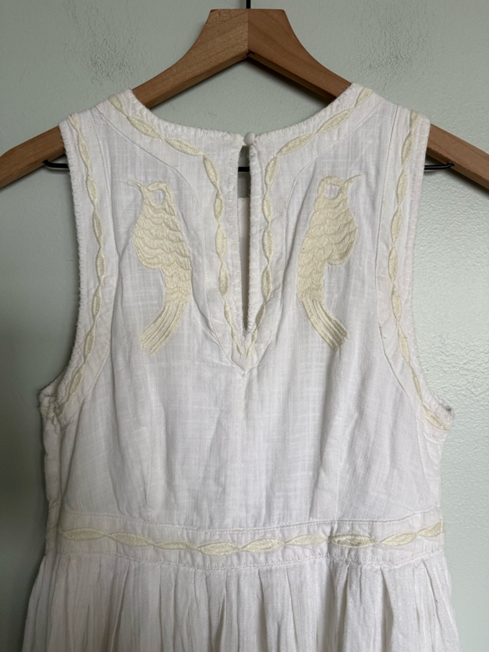 Free People Birds of a Feather White & Cream Embroidered Dress - Picture 10 of 11
